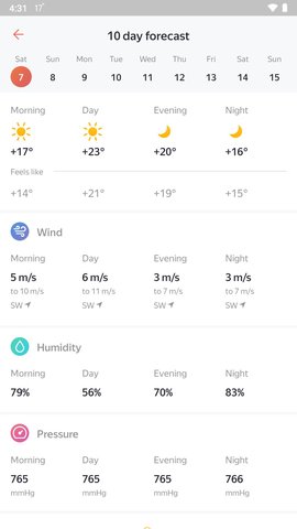 Yandex天气App 23.7.4 安卓版1